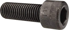 Made in USA - 1-8 UNC Hex Socket Drive, Socket Cap Screw - Alloy Steel, Black Oxide Finish, Fully Threaded, 2-3/4" Length Under Head - Eagle Tool & Supply