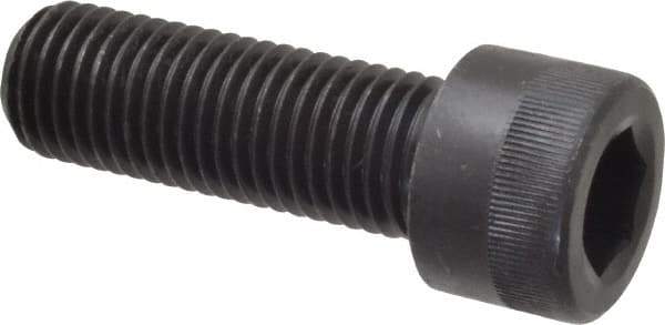 Made in USA - 1-8 UNC Hex Socket Drive, Socket Cap Screw - Alloy Steel, Black Oxide Finish, Fully Threaded, 3" Length Under Head - Eagle Tool & Supply