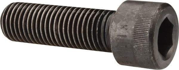 Made in USA - 1-8 UNC Hex Socket Drive, Socket Cap Screw - Alloy Steel, Black Oxide Finish, Fully Threaded, 3-1/4" Length Under Head - Eagle Tool & Supply