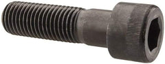 Made in USA - 1-8 UNC Hex Socket Drive, Socket Cap Screw - Alloy Steel, Black Oxide Finish, Partially Threaded, 3-1/2" Length Under Head - Eagle Tool & Supply
