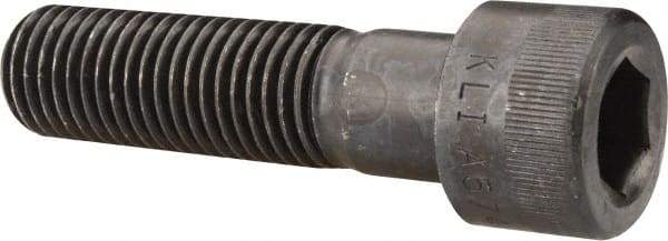 Made in USA - 1-8 UNC Hex Socket Drive, Socket Cap Screw - Alloy Steel, Black Oxide Finish, Partially Threaded, 3-3/4" Length Under Head - Eagle Tool & Supply