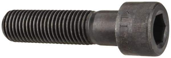 Made in USA - 1-8 UNC Hex Socket Drive, Socket Cap Screw - Alloy Steel, Black Oxide Finish, Partially Threaded, 4" Length Under Head - Eagle Tool & Supply