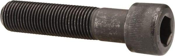 Made in USA - 1-8 UNC Hex Socket Drive, Socket Cap Screw - Alloy Steel, Black Oxide Finish, Partially Threaded, 4-1/4" Length Under Head - Eagle Tool & Supply