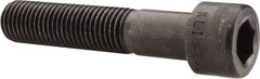 Made in USA - 1-8 UNC Hex Socket Drive, Socket Cap Screw - Alloy Steel, Black Oxide Finish, Partially Threaded, 5" Length Under Head - Eagle Tool & Supply