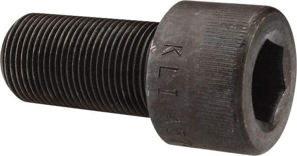 Made in USA - 1-14 UNF Hex Socket Drive, Socket Cap Screw - Alloy Steel, Black Oxide Finish, Fully Threaded, 2" Length Under Head - Eagle Tool & Supply