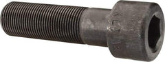 Made in USA - 1-14 UNF Hex Socket Drive, Socket Cap Screw - Alloy Steel, Black Oxide Finish, Partially Threaded, 3-1/2" Length Under Head - Eagle Tool & Supply