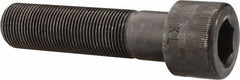 Made in USA - 1-14 UNF Hex Socket Drive, Socket Cap Screw - Alloy Steel, Black Oxide Finish, Partially Threaded, 4" Length Under Head - Eagle Tool & Supply