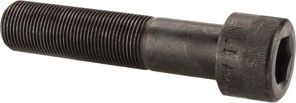 Made in USA - 1-14 UNF Hex Socket Drive, Socket Cap Screw - Alloy Steel, Black Oxide Finish, Partially Threaded, 4-1/2" Length Under Head - Eagle Tool & Supply