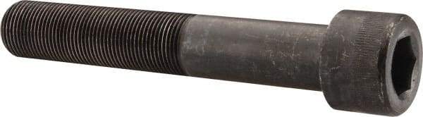 Made in USA - 1-14 UNF Hex Socket Drive, Socket Cap Screw - Alloy Steel, Black Oxide Finish, Partially Threaded, 6" Length Under Head - Eagle Tool & Supply