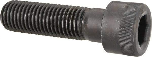 Made in USA - 1-1/8 - 7 UNC Hex Socket Drive, Socket Cap Screw - Alloy Steel, Black Oxide Finish, Partially Threaded, 4" Length Under Head - Eagle Tool & Supply
