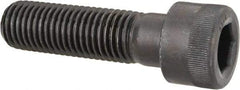 Made in USA - 1-1/8 - 7 UNC Hex Socket Drive, Socket Cap Screw - Alloy Steel, Black Oxide Finish, Partially Threaded, 4" Length Under Head - Eagle Tool & Supply