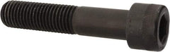 Made in USA - 1-1/8 - 7 UNC Hex Socket Drive, Socket Cap Screw - Alloy Steel, Black Oxide Finish, Partially Threaded, 5-1/2" Length Under Head - Eagle Tool & Supply