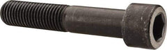 Made in USA - 1-1/8 - 7 UNC Hex Socket Drive, Socket Cap Screw - Alloy Steel, Black Oxide Finish, Partially Threaded, 6" Length Under Head - Eagle Tool & Supply