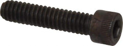 Made in USA - 1/4-20 UNC Hex Socket Drive, Socket Cap Screw - Alloy Steel, Black Oxide Finish, Fully Threaded, 1-1/8" Length Under Head - Eagle Tool & Supply