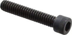 Made in USA - 1/4-20 UNC Hex Socket Drive, Socket Cap Screw - Alloy Steel, Black Oxide Finish, Partially Threaded, 1-3/8" Length Under Head - Eagle Tool & Supply