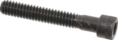 Made in USA - 1/4-20 UNC Hex Socket Drive, Socket Cap Screw - Alloy Steel, Black Oxide Finish, Partially Threaded, 1-5/8" Length Under Head - Eagle Tool & Supply