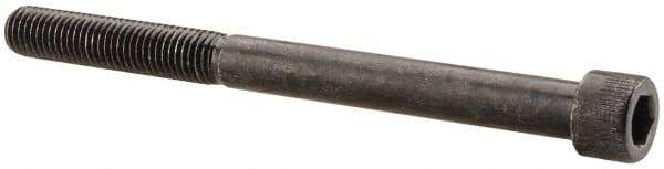 Made in USA - 1/4-28 UNF Hex Socket Drive, Socket Cap Screw - Alloy Steel, Black Oxide Finish, Partially Threaded, 3" Length Under Head - Eagle Tool & Supply