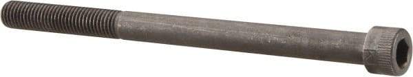 Made in USA - 1/4-28 UNF Hex Socket Drive, Socket Cap Screw - Alloy Steel, Black Oxide Finish, Partially Threaded, 3-1/2" Length Under Head - Eagle Tool & Supply