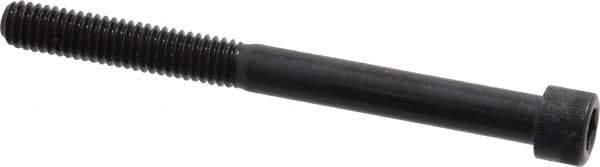 Made in USA - 5/16-18 UNC Hex Socket Drive, Socket Cap Screw - Alloy Steel, Black Oxide Finish, Partially Threaded, 3-1/2" Length Under Head - Eagle Tool & Supply