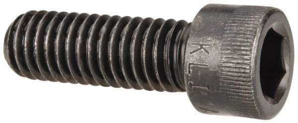 Made in USA - 3/8-16 UNC Hex Socket Drive, Socket Cap Screw - Alloy Steel, Black Oxide Finish, Fully Threaded, 1-1/8" Length Under Head - Eagle Tool & Supply