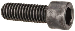 Made in USA - 3/8-16 UNC Hex Socket Drive, Socket Cap Screw - Alloy Steel, Black Oxide Finish, Fully Threaded, 1-1/8" Length Under Head - Eagle Tool & Supply