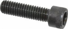 Made in USA - 3/8-16 UNC Hex Socket Drive, Socket Cap Screw - Alloy Steel, Black Oxide Finish, Fully Threaded, 1-3/8" Length Under Head - Eagle Tool & Supply