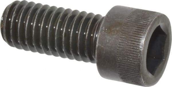 Made in USA - 7/16-14 UNC Hex Socket Drive, Socket Cap Screw - Alloy Steel, Black Oxide Finish, Fully Threaded, 1" Length Under Head - Eagle Tool & Supply