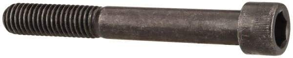 Made in USA - 7/16-14 UNC Hex Socket Drive, Socket Cap Screw - Alloy Steel, Black Oxide Finish, Partially Threaded, 3-1/2" Length Under Head - Eagle Tool & Supply