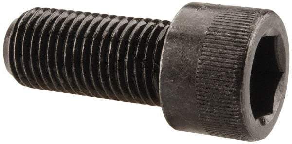 Made in USA - 7/16-20 UNF Hex Socket Drive, Socket Cap Screw - Alloy Steel, Black Oxide Finish, Fully Threaded, 1" Length Under Head - Eagle Tool & Supply