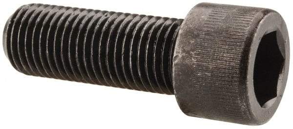 Made in USA - 7/16-20 UNF Hex Socket Drive, Socket Cap Screw - Alloy Steel, Black Oxide Finish, Fully Threaded, 1-1/4" Length Under Head - Eagle Tool & Supply