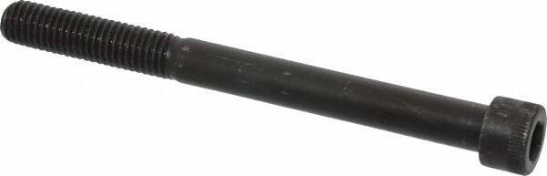 Made in USA - 1/2-13 UNC Hex Socket Drive, Socket Cap Screw - Alloy Steel, Black Oxide Finish, Partially Threaded, 5-1/2" Length Under Head - Eagle Tool & Supply