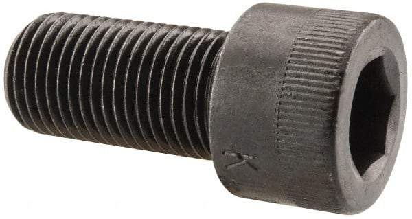 Made in USA - 1/2-20 UNF Hex Socket Drive, Socket Cap Screw - Alloy Steel, Black Oxide Finish, Fully Threaded, 1" Length Under Head - Eagle Tool & Supply