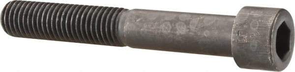 Made in USA - 5/8-11 UNC Hex Socket Drive, Socket Cap Screw - Alloy Steel, Black Oxide Finish, Partially Threaded, 4-1/4" Length Under Head - Eagle Tool & Supply