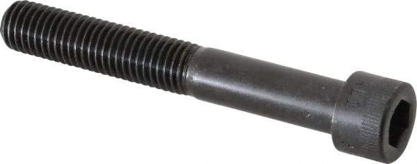 Made in USA - 5/8-11 UNC Hex Socket Drive, Socket Cap Screw - Alloy Steel, Black Oxide Finish, Partially Threaded, 4-1/2" Length Under Head - Eagle Tool & Supply