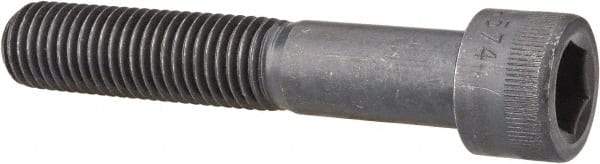 Made in USA - 3/4-10 UNC Hex Socket Drive, Socket Cap Screw - Alloy Steel, Black Oxide Finish, Partially Threaded, 4-1/4" Length Under Head - Eagle Tool & Supply