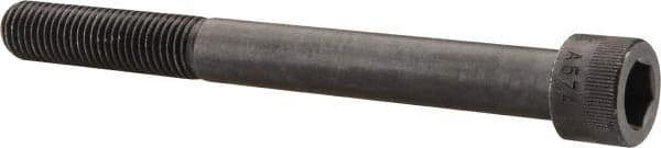 Made in USA - 3/4-10 UNC Hex Socket Drive, Socket Cap Screw - Alloy Steel, Black Oxide Finish, Partially Threaded, 7-1/2" Length Under Head - Eagle Tool & Supply