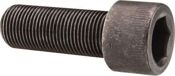Made in USA - 3/4-16 UNF Hex Socket Drive, Socket Cap Screw - Alloy Steel, Black Oxide Finish, Fully Threaded, 2" Length Under Head - Eagle Tool & Supply