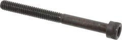 Made in USA - #8-32 UNC Hex Socket Drive, Socket Cap Screw - Alloy Steel, Black Oxide Finish, Partially Threaded, 1-3/4" Length Under Head - Eagle Tool & Supply