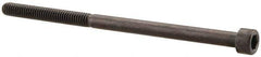 Made in USA - #8-32 UNC Hex Socket Drive, Socket Cap Screw - Alloy Steel, Black Oxide Finish, Partially Threaded, 3" Length Under Head - Eagle Tool & Supply