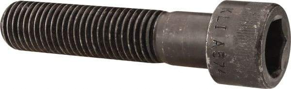 Made in USA - 7/8-9 UNC Hex Socket Drive, Socket Cap Screw - Alloy Steel, Black Oxide Finish, Partially Threaded, 4" Length Under Head - Eagle Tool & Supply