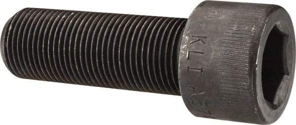 Made in USA - 7/8-14 UNF Hex Socket Drive, Socket Cap Screw - Alloy Steel, Black Oxide Finish, Fully Threaded, 2-1/2" Length Under Head - Eagle Tool & Supply