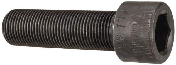 Made in USA - 7/8-14 UNF Hex Socket Drive, Socket Cap Screw - Alloy Steel, Black Oxide Finish, Fully Threaded, 3" Length Under Head - Eagle Tool & Supply
