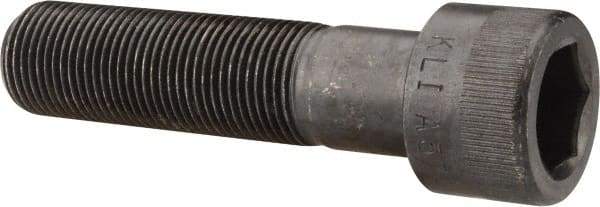 Made in USA - 7/8-14 UNF Hex Socket Drive, Socket Cap Screw - Alloy Steel, Black Oxide Finish, Partially Threaded, 3-1/2" Length Under Head - Eagle Tool & Supply