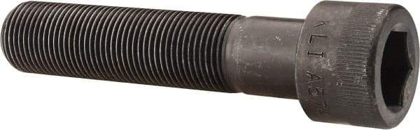Made in USA - 7/8-14 UNF Hex Socket Drive, Socket Cap Screw - Alloy Steel, Black Oxide Finish, Partially Threaded, 4" Length Under Head - Eagle Tool & Supply