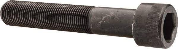 Made in USA - 7/8-14 UNF Hex Socket Drive, Socket Cap Screw - Alloy Steel, Black Oxide Finish, Partially Threaded, 5" Length Under Head - Eagle Tool & Supply