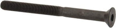 Made in USA - #10-32 UNF Hex Socket Drive, 82° Flat Screw - Alloy Steel, Black Oxide Finish, Partially Threaded, 2-1/4" OAL - Eagle Tool & Supply
