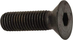 Made in USA - 1/4-28 UNF Hex Socket Drive, 82° Flat Screw - Alloy Steel, Black Oxide Finish, Fully Threaded, 7/8" OAL - Eagle Tool & Supply