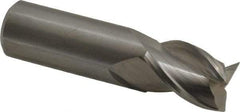 Kennametal - 3/4", 7/8" LOC, 3/4" Shank Diam, 3" OAL, 3 Flute, Solid Carbide Square End Mill - Single End, Uncoated, Spiral Flute, 37° Helix, Centercutting, Right Hand Cut, Right Hand Flute, Series AADE - Eagle Tool & Supply