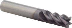 M.A. Ford - 3/8", 5 Flute, Single End, Solid Carbide, 0.015" Corner Radius End Mill - 2-1/2" OAL, 38° Helix, Right Hand Flute, 7/8" LOC, Right Hand Cut - Eagle Tool & Supply
