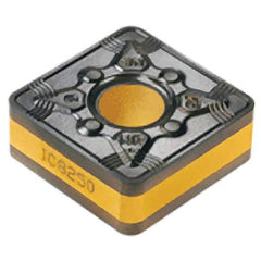 Iscar - SNMG544 NR Grade IC8250 Carbide Turning Insert - TiCN/Al2O3/TiN Finish, 90° Square, 5/8" Inscr Circle, 1/4" Thick, 1/16" Corner Radius - Eagle Tool & Supply